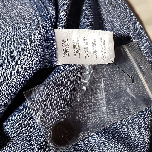 NWOT Derek Lam Indigo Blue Comfy Button Down w/Pockets Jumper Dress Sz. 12 - Picture 10 of 10